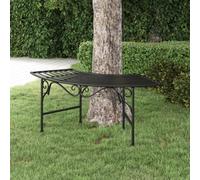 Berkfield Tree Bench 113 Cm Black Steel