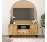 Berkfield Tv Cabinet 105X33.5X46 Cm Solid Wood Mango&engineered Wood
