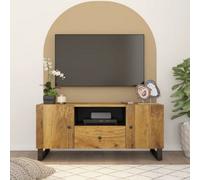 Berkfield Tv Cabinet 105X33.5X46 Cm Solid Wood Mango&engineered Wood