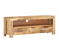 Berkfield Tv Cabinet 110X30X40 Cm Rough Mango Wood