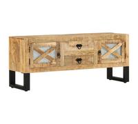 Berkfield Tv Cabinet 110X30X45 Cm Rough Mango Wood