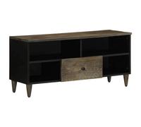 Berkfield Tv Cabinet Black 100X33X46 Cm Solid Wood Mango