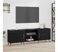 Berkfield Tv Cabinet Black Oak 150 X 30 X 50 Cm Engineered Wood