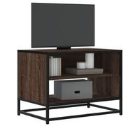Berkfield Tv Cabinet Brown Oak 61X40X46 Cm Engineered Wood And Metal