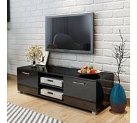 Berkfield Tv Cabinet High-Gloss Black 120X40.3X34.7 Cm