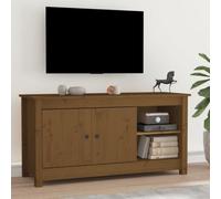 Berkfield Tv Cabinet Honey Brown 103X36.5X52 Cm Solid Wood Pine