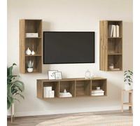 Berkfield Tv Cabinet Set 3 Pcs Artisan Oak 37 X 37 X 142.5 Cm
