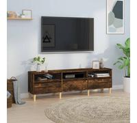 Berkfield Tv Cabinet Smoked Oak 150X30X44.5 Cm Engineered Wood