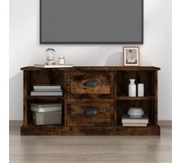 Berkfield Tv Cabinet Smoked Oak 99.5X35.5X48 Cm Engineered Wood