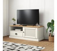Berkfield Tv Cabinet Vigo White 106X40X40 Cm Solid Wood Pine