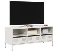 Berkfield Tv Cabinet White 101.5X39X43.5 Cm Cold-Rolled Steel