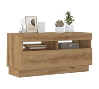 Berkfield Tv Cabinet With Led Lights Artisian Oak 80X35X40 Cm Engineered Wood