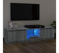 Berkfield Tv Cabinet With Led Lights Grey Sonoma 120X30X35.5 Cm