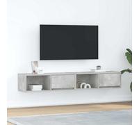 Berkfield Tv Cabinets 2 Pcs Concrete Grey 80X31X25.5 Cm Engineered Wood