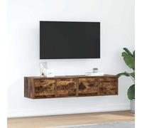 Berkfield Tv Cabinets 2 Pcs Smoked Oak 60X31X25.5 Cm Engineered Wood