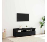 Berkfield Tv Cabinets With Led Lights 2 Pcs Black Oak 60X35X40 Cm Engineered Wood