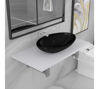 Berkfield Two Piece Bathroom Furniture Set Ceramic White