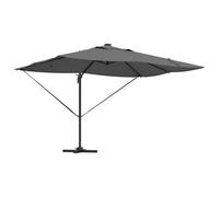 Berkfield Versatile Cantilever Roma Parasol With Leds Anthracite 352X251X265 Cm Aluminium