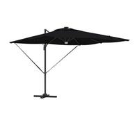 Berkfield Versatile Cantilever Roma Parasol With Leds Black 286X285X270 Cm Aluminium