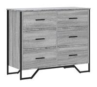 Berkfield Versatile Chest Of Drawers Grey Sonoma 91X35.5X74.5 Cm Engineered Wood
