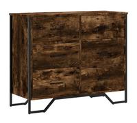 Berkfield Versatile Chest Of Drawers Smoked Oak 91X35.5X74.5 Cm Engineered Wood