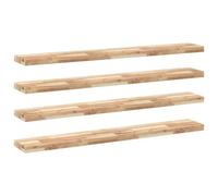 Berkfield Versatile Floating Shelves 4 Pcs 140X20X4 Cm Untreated Solid Wood Acacia