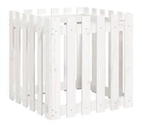 Berkfield Versatile Garden Planter With Fence Design White 60X60X60 Cm Solid Wood Pine