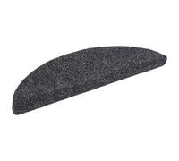 Berkfield Versatile Stair Mats Self-Adhesive 20 Pcs 56X17X3 Cm Dark Grey Half Round