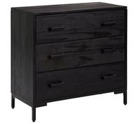 Berkfield Vintage Chest Of Drawers Black 75X35X70 Cm Solid Pinewood
