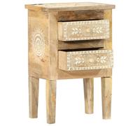 Berkfield Vintage Hand Painted Bedside Cabinet 40X30X60 Cm Solid Mango Wood