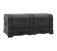 Berkfield Vintage Wooden Treasure Chest Large Black