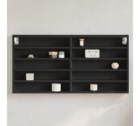 Berkfield Vitrine Cabinet Black 100X8.5X50 Cm Engineered Wood
