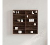 Berkfield Vitrine Cabinet Brown Oak 60X8.5X58 Cm Engineered Wood