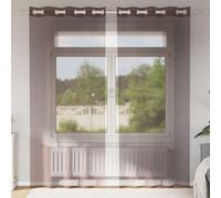 Berkfield Voile Curtains With Grommets 2 Pcs Brown 140X225 Cm