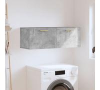 Berkfield Wall Cabinet Concrete Grey 100X36.5X35 Cm Engineered Wood