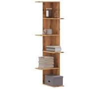 Berkfield Wall Corner Shelf Artisian Oak 36.5X36.5X140 Cm Engineered Wood