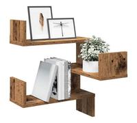 Berkfield Wall Corner Shelves 2 Pcs Old Wood 40X40X49.5 Cm Engineered Wood