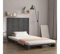 Berkfield Wall Headboard Grey 106X3X91.5 Cm Solid Wood Pine