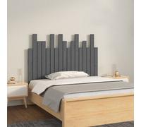 Berkfield Wall Headboard Grey 108X3X80 Cm Solid Wood Pine