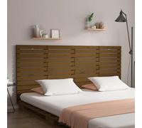 Berkfield Wall Headboard Honey Brown 206X3X91.5 Cm Solid Wood Pine