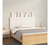 Berkfield Wall Headboard White 108X3X80 Cm Solid Wood Pine