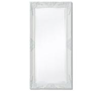 Berkfield Wall Mirror Baroque Style 100X50 Cm White