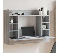 Berkfield Wall-Mounted Desk Grey Sonoma 105X48X75 Cm Engineered Wood