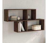 Berkfield Wall Shelf Brown Oak 100X20X53 Cm Engineered Wood