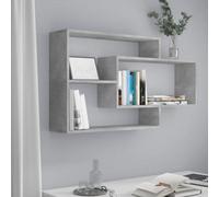 Berkfield Wall Shelf Concrete Grey 104X20X58.5 Cm Engineered Wood