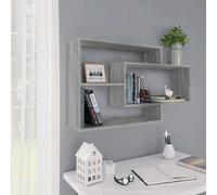 Berkfield Wall Shelf Grey Sonoma 104X20X58.5 Cm Engineered Wood