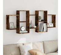 Berkfield Wall Shelf Smoked Oak 159X18X65 Cm Engineered Wood