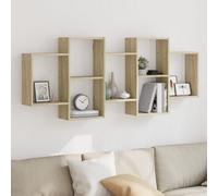 Berkfield Wall Shelf Sonoma Oak 159X18X65 Cm Engineered Wood