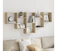Berkfield Wall Shelf Sonoma Oak 159X18X66 Cm Engineered Wood
