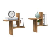 Berkfield Wall Shelves 2 Pcs Artisian Oak 38X12X38 Cm Engineered Wood
